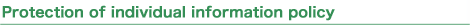 Protection of individual information policy